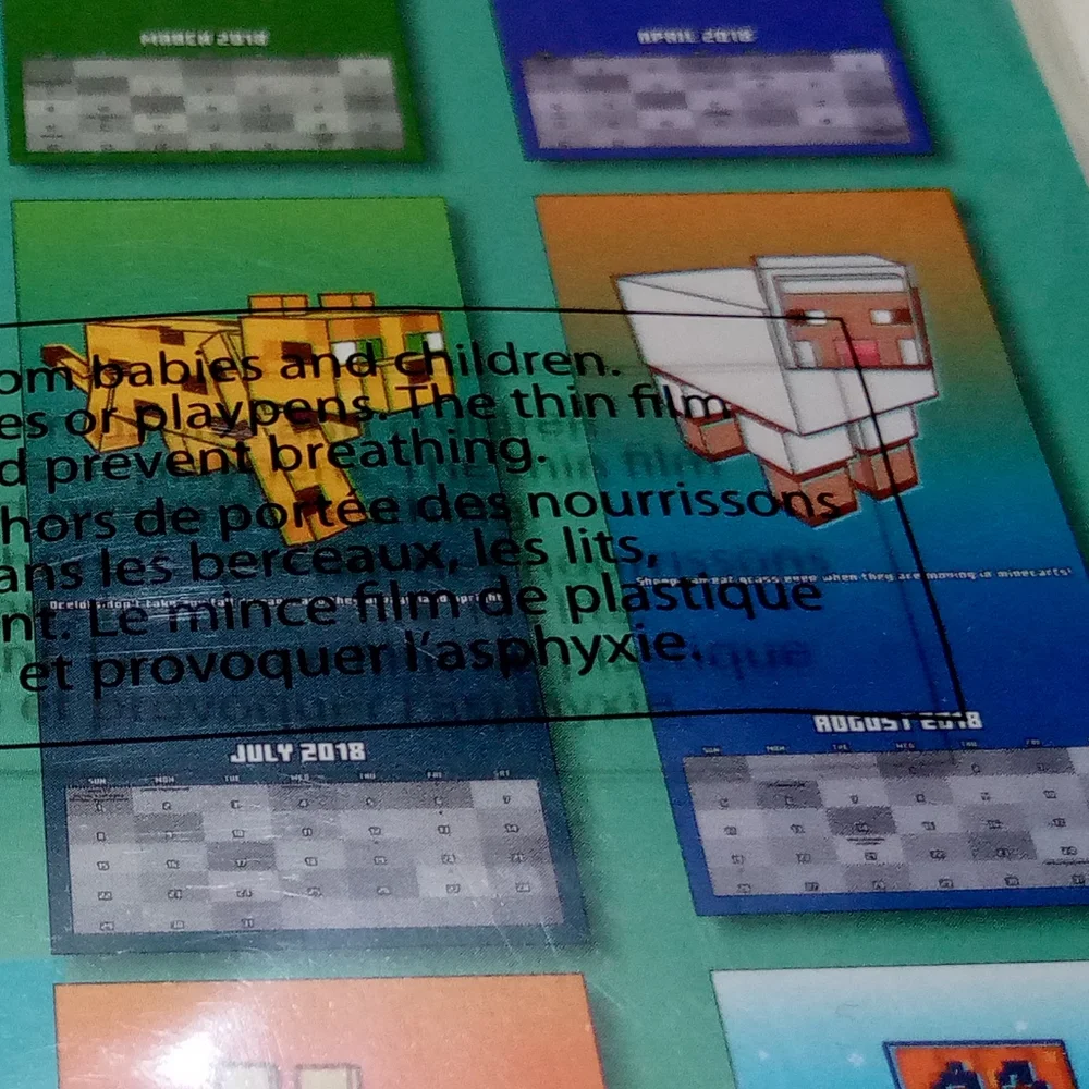 NIP Minecraft 2018 Collectible 16-Month Calendar